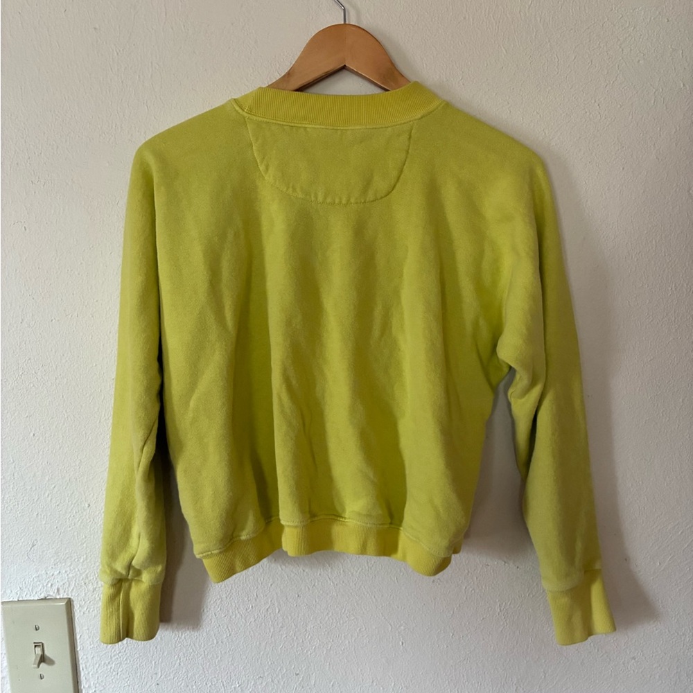 Aliya Wanek Citron Cotton Ami Crewneck Sweatshirt size small - Picture 6 of 9